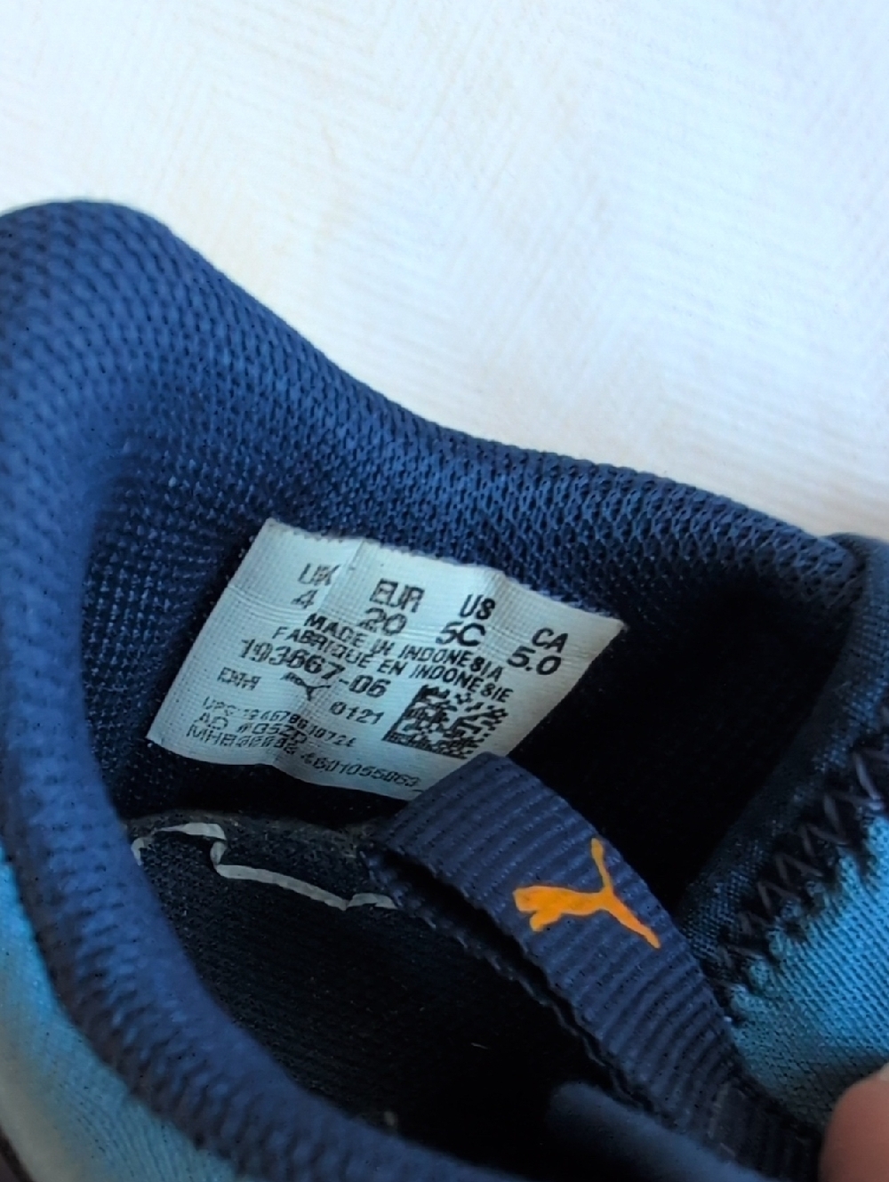 Puma Toddler Slip On Athletic Runners Blue Orange Training Sneakers Shoes Size 5 - Picture 8 of 8